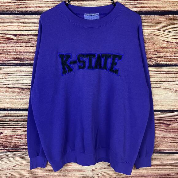 Vintage 1990s Kansas State University Wildcats College Crewneck - Picture 2 of 7